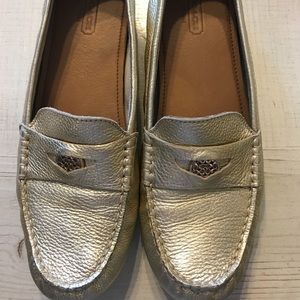 Coach Platinum Gold Loafers